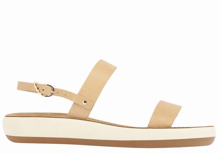 Ancient Greek Sandals Clio Comfort Women Casual Sandals Beige | WLI643ZI