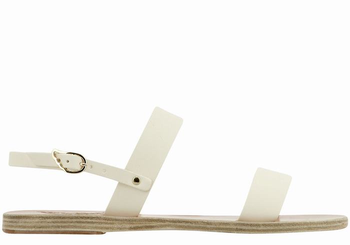 Ancient Greek Sandals Clio Women Back-Strap Sandals White | XMZ731WY