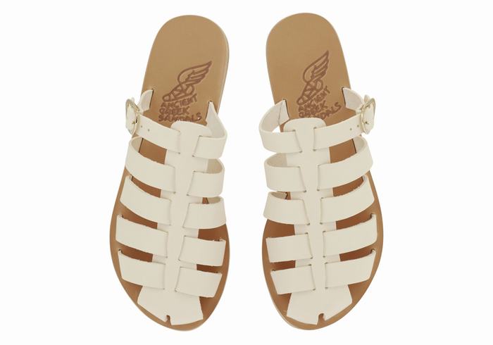 Ancient Greek Sandals Cosmia Women Fisherman Sandals White | JLM8788OZ