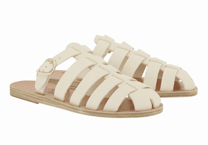 Ancient Greek Sandals Cosmia Women Fisherman Sandals White | JLM8788OZ