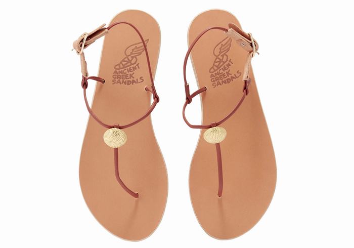 Ancient Greek Sandals Dimitra Flip Flop Women Back-Strap Sandals Red | IBX33100FW