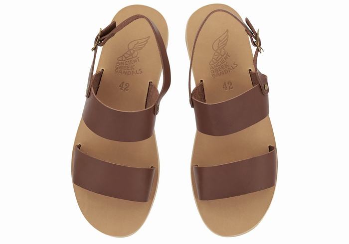 Ancient Greek Sandals Dinatos Men Casual Sandals Coffee | IED877XK