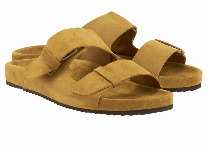 Ancient Greek Sandals Diogenis Men Slippers Brown | LVT3824PU