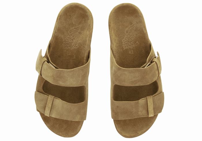 Ancient Greek Sandals Diogenis Men Slippers Green | FVG6178CD