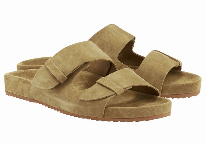 Ancient Greek Sandals Diogenis Men Slippers Green | FVG6178CD