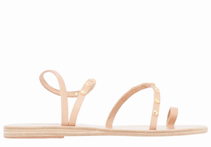 Ancient Greek Sandals Eleftheria Bee Women Toe-Post Sandals Beige | WTZ1955QU