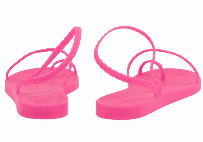 Ancient Greek Sandals Eleftheria Women Braided Sandals Rose Pink | NUB10030WQ