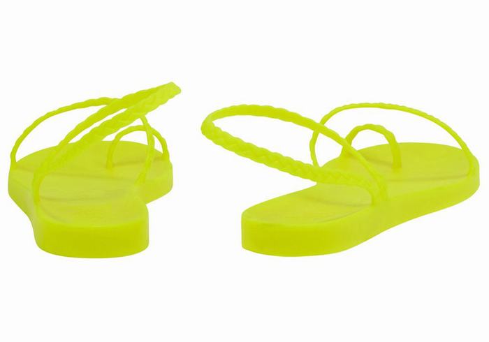 Ancient Greek Sandals Eleftheria Women Braided Sandals Yellow | YIL4559HH