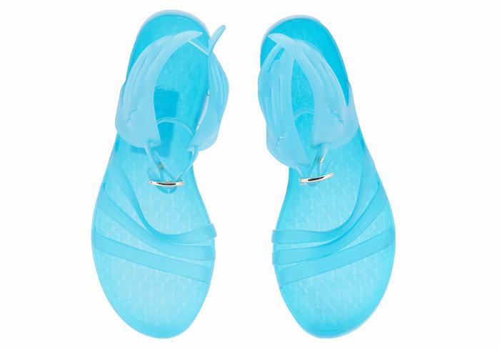 Ancient Greek Sandals Ikaria Women Ankle Strap Sandals Light Blue | WLO757SS