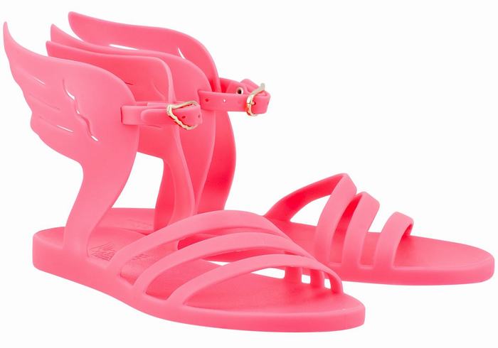 Ancient Greek Sandals Ikaria Women Ankle Strap Sandals Rose Pink | DKY10029ZP