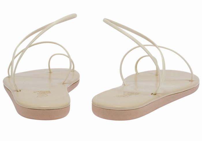 Ancient Greek Sandals Kansiz Women Toe-Post Sandals White | EGI642GM