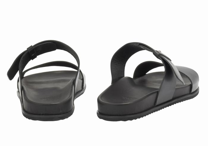 Ancient Greek Sandals Kimon Men Slide Sandals Black | LQG9157XD