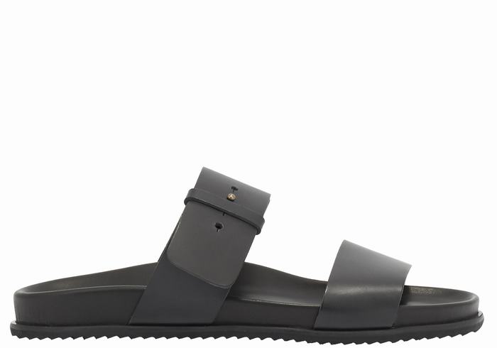 Ancient Greek Sandals Kimon Men Slide Sandals Black | LQG9157XD