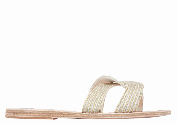 Ancient Greek Sandals Kore Of Berlin Women Slide Sandals White | JKV1370GF