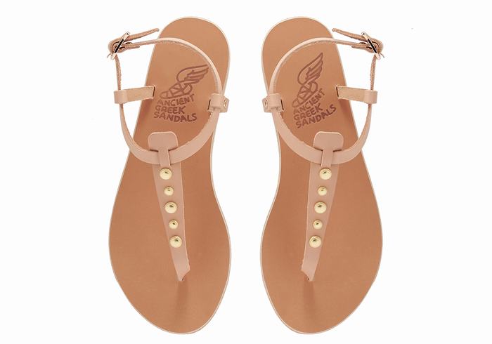 Ancient Greek Sandals Lito Bee Women Back-Strap Sandals Beige | VUG635MC