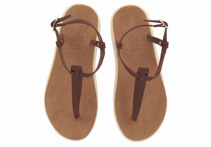 Ancient Greek Sandals Lito Comfort Women Back-Strap Sandals Coffee | IBY1888XM