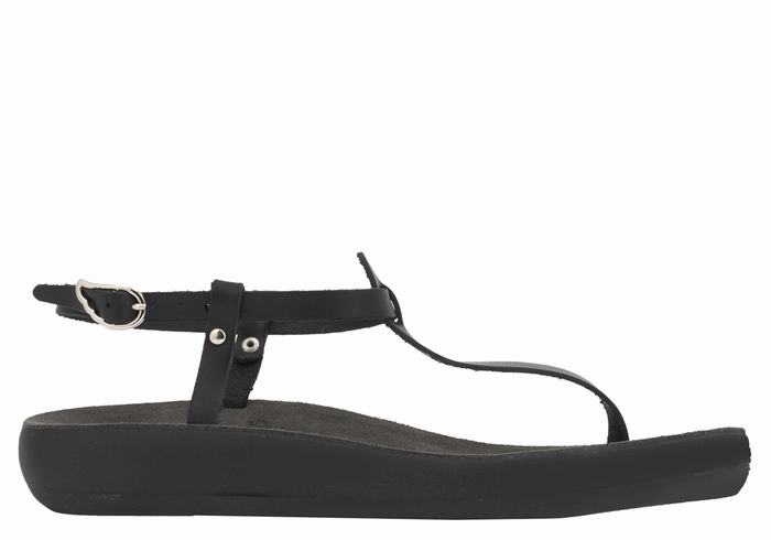 Ancient Greek Sandals Lito Comfort Women Back-Strap Sandals Black | OGD4714NJ