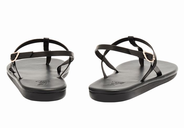 Ancient Greek Sandals Lito Flip Flop Women Back-Strap Sandals Black | RDK3789ZW