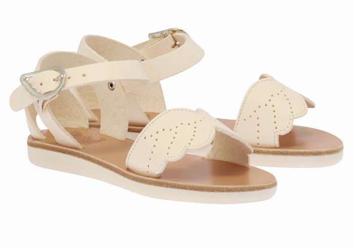 Ancient Greek Sandals Little Andromeda Soft Kids' Casual Sandals White | VOA236TD