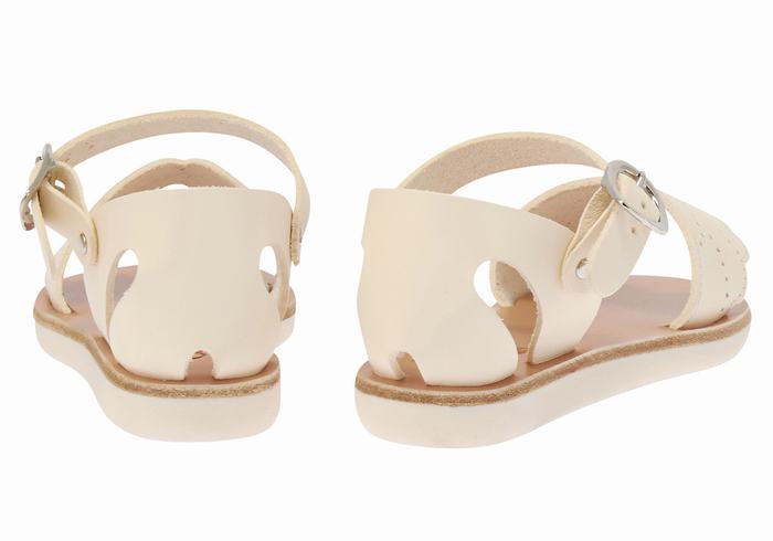 Ancient Greek Sandals Little Andromeda Soft Kids' Casual Sandals White | VOA236TD