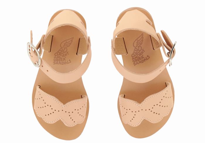 Ancient Greek Sandals Little Andromeda Soft Kids' Casual Sandals Beige | HKS6867KG