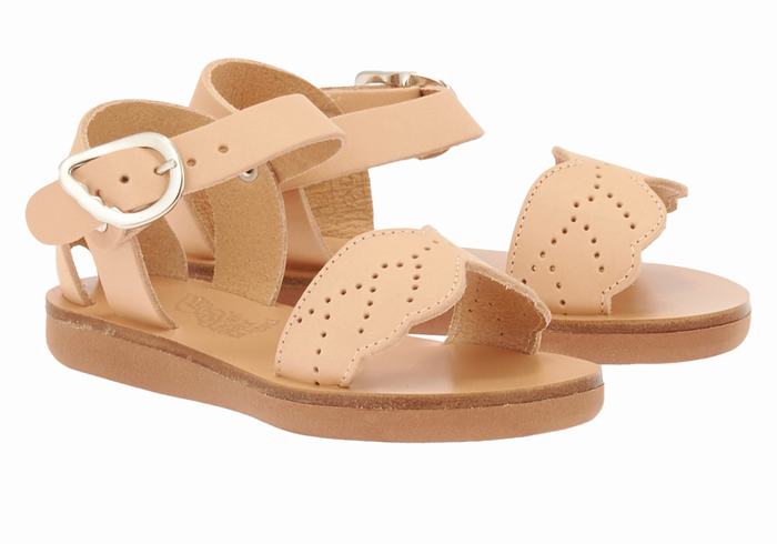 Ancient Greek Sandals Little Andromeda Soft Kids' Casual Sandals Beige | HKS6867KG