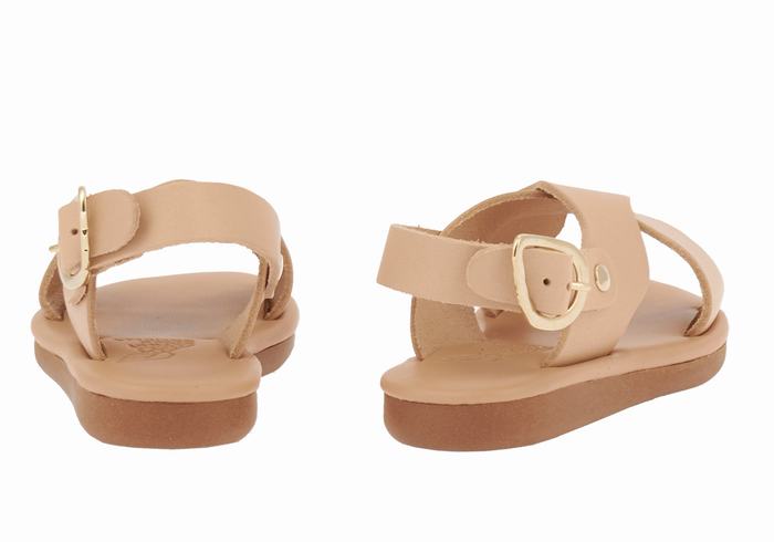 Ancient Greek Sandals Little Atokos Soft Kids' Casual Sandals Beige | OXB1483ID