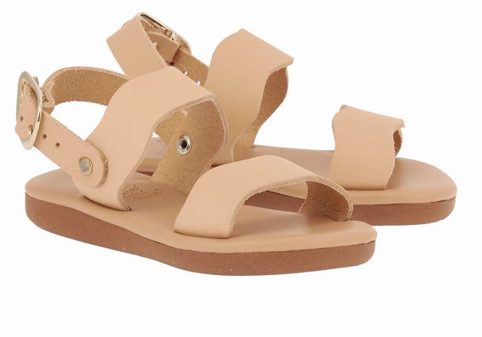 Ancient Greek Sandals Little Calamos Soft Kids' Casual Sandals Beige | BEV7039OM