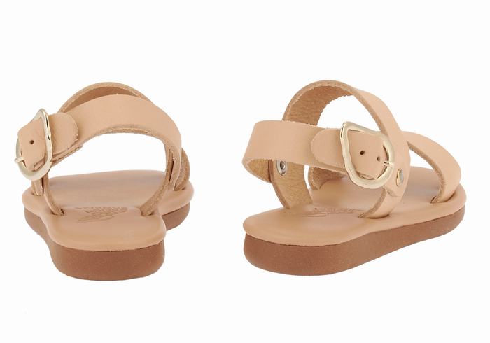 Ancient Greek Sandals Little Calamos Soft Kids' Casual Sandals Beige | BEV7039OM