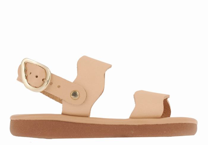 Ancient Greek Sandals Little Calamos Soft Kids\' Casual Sandals Beige | BEV7039OM