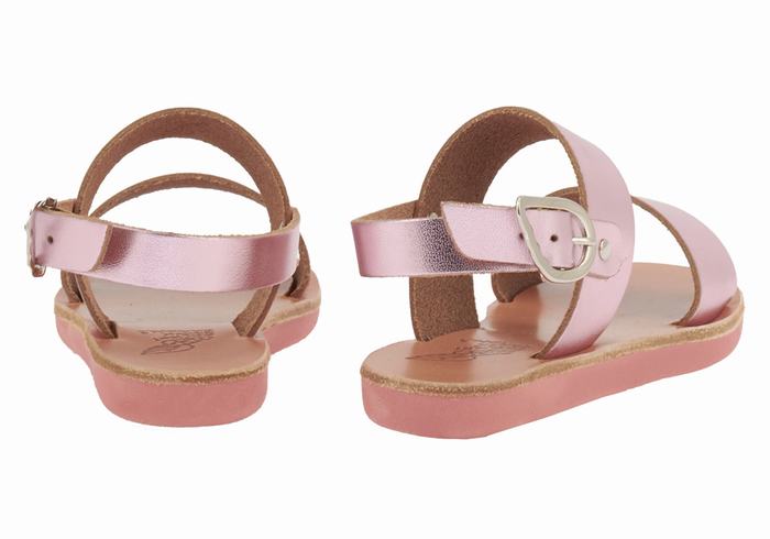 Ancient Greek Sandals Little Clio Soft Kids' Casual Sandals Pink | LMQ7012UP