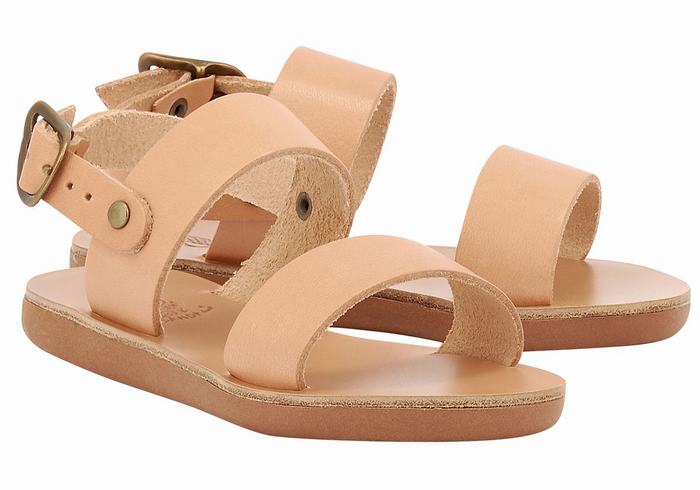 Ancient Greek Sandals Little Clio Soft Kids' Casual Sandals Beige | GKQ8615XR