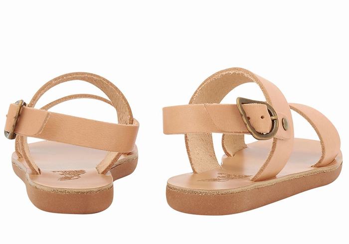 Ancient Greek Sandals Little Clio Soft Kids' Casual Sandals Beige | GKQ8615XR