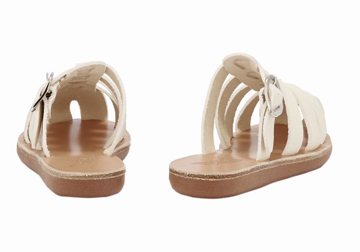 Ancient Greek Sandals Little Cosmia Soft Kids' Fisherman Sandals White | PRG3937FQ