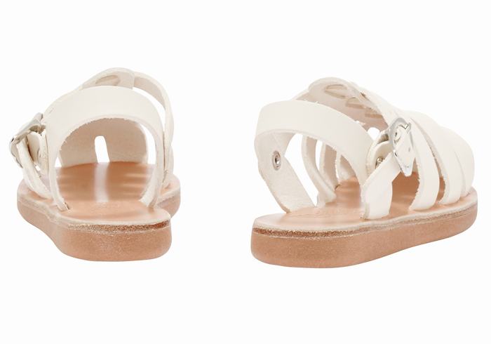 Ancient Greek Sandals Little Ektoras Soft Kids' Fisherman Sandals White | GBS6658DI