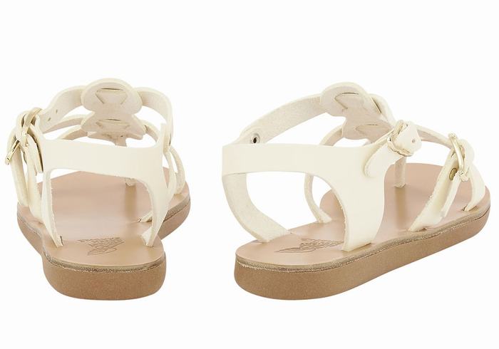 Ancient Greek Sandals Little Grace Kelly Soft Kids' Flat Sandals White | KXA868II