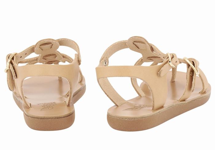 Ancient Greek Sandals Little Grace Kelly Soft Kids' Flat Sandals Beige | QYX1564EB