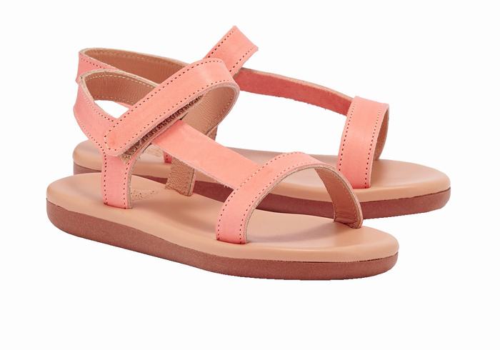 Ancient Greek Sandals Little Iasonas Soft Kids' Casual Sandals Pink | EIM10094JK