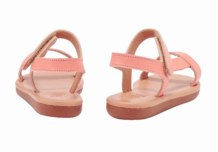 Ancient Greek Sandals Little Iasonas Soft Kids' Casual Sandals Pink | EIM10094JK