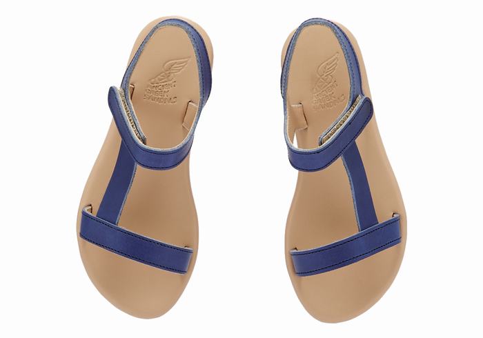 Ancient Greek Sandals Little Iasonas Soft Kids' Casual Sandals Dark Blue | VAP7276II