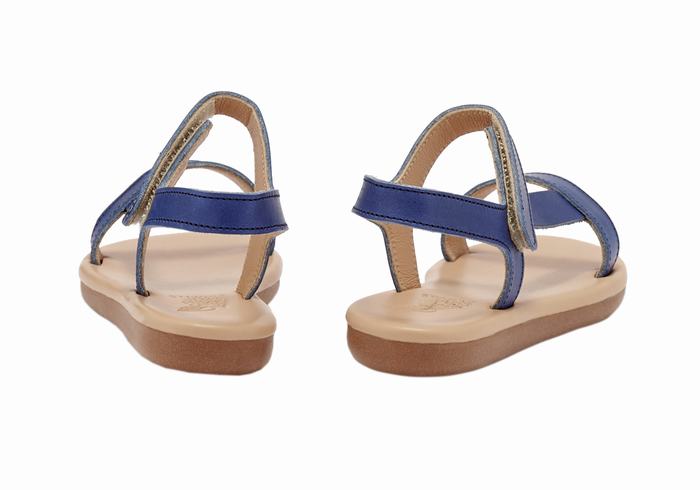 Ancient Greek Sandals Little Iasonas Soft Kids' Casual Sandals Dark Blue | VAP7276II