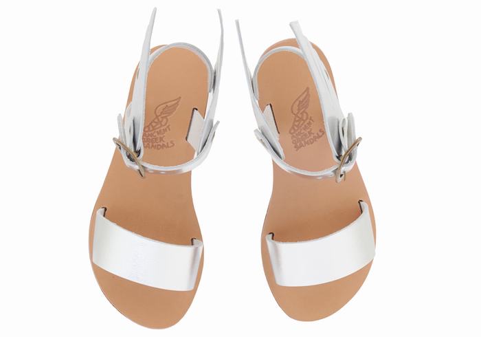 Ancient Greek Sandals Little Ikaria Soft Kids' Casual Sandals Silver | ZYW2155KW