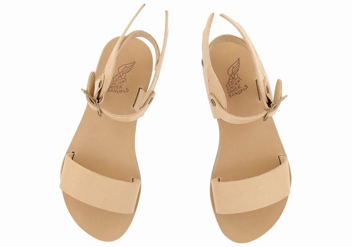 Ancient Greek Sandals Little Ikaria Soft Kids' Casual Sandals Beige | RXS23100JL