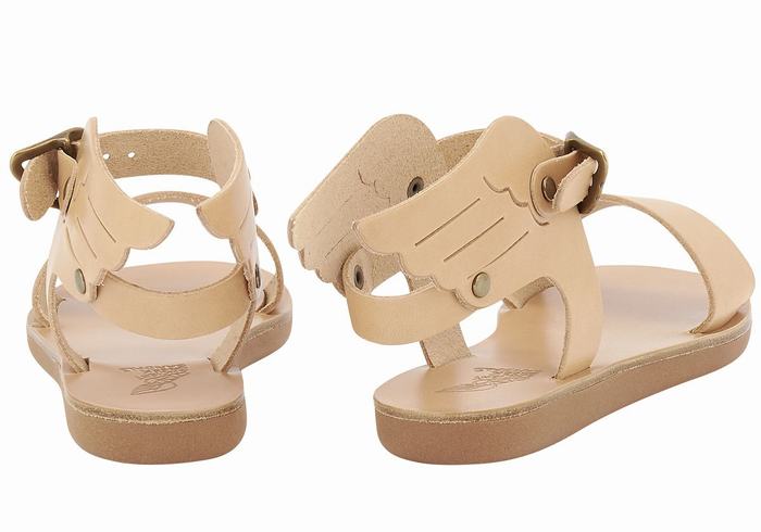 Ancient Greek Sandals Little Ikaria Soft Kids' Casual Sandals Beige | RXS23100JL