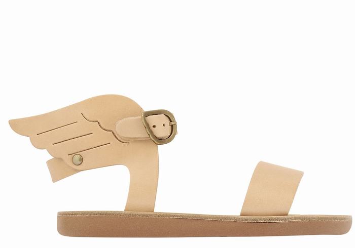 Ancient Greek Sandals Little Ikaria Soft Kids\' Casual Sandals Beige | RXS23100JL