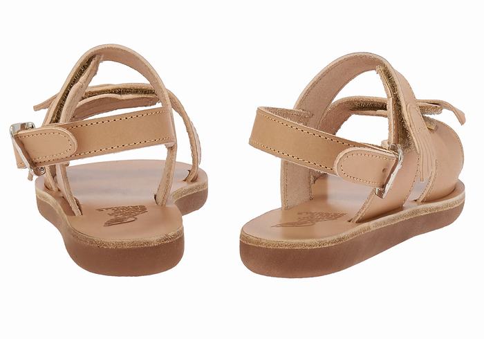 Ancient Greek Sandals Little Iliada Soft Kids' Casual Sandals Beige | WXH9036TL