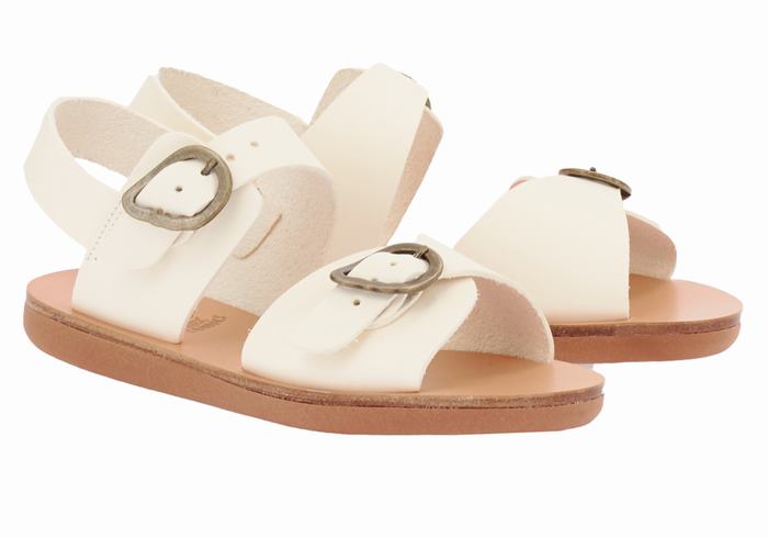 Ancient Greek Sandals Little Irini Soft Kids' Casual Sandals White | BZP3737PY