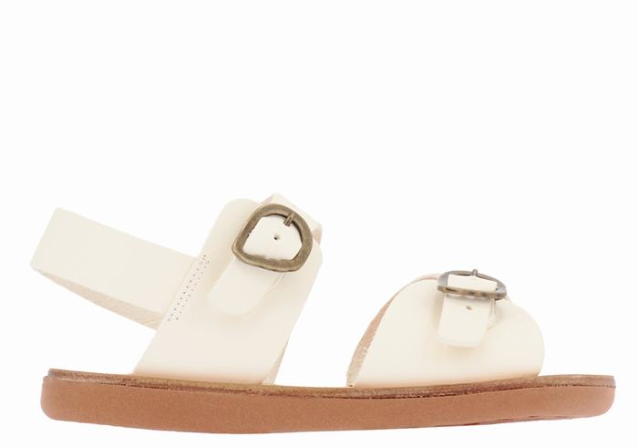 Ancient Greek Sandals Little Irini Soft Kids\' Casual Sandals White | BZP3737PY