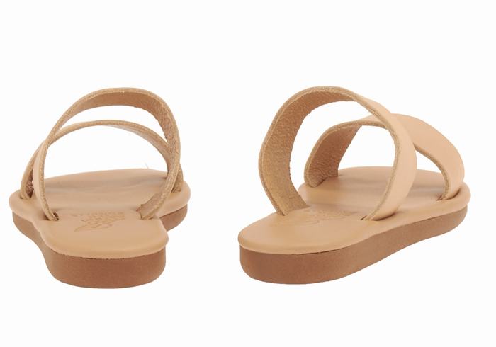 Ancient Greek Sandals Little Kastos Soft Kids' Slide Sandals Beige | RHE9652FT