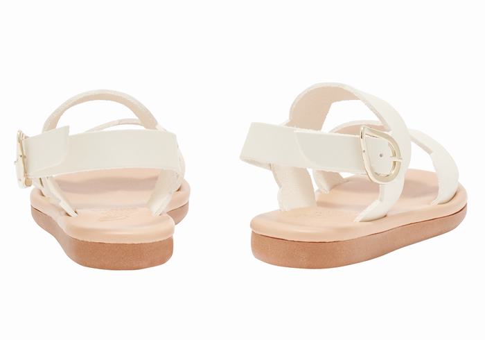 Ancient Greek Sandals Little Koxili Soft Kids' Flat Sandals White | AKQ7073XA